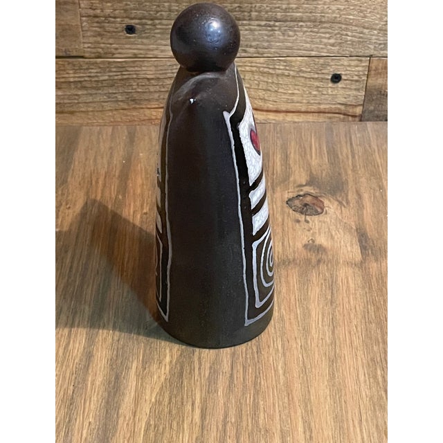 1980s Barbara Hertel Ceramic Spirit People Rattle Raku Studio Pottery ...