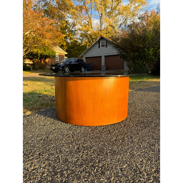 Vladimir Kagan Attributed Walnut Snail Coffee Table Mid-Century Modern For Sale - Image 10 of 10