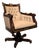 Empire Style Swivel Desk Chair in Leather For Sale