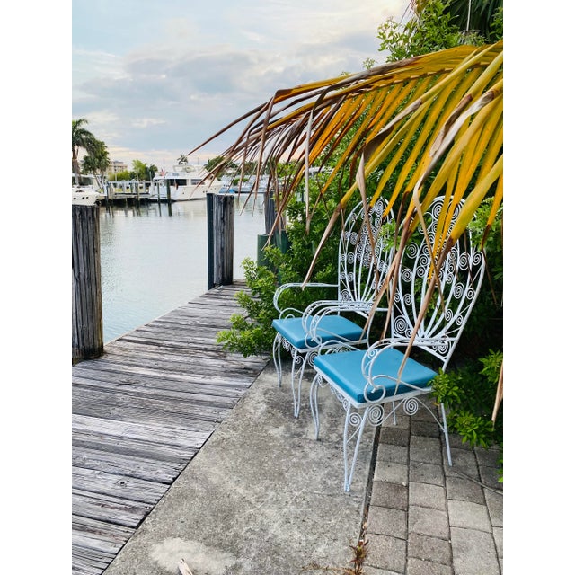 Art Nouveau Vintage Mario Papperzini for John Salterini Style Italian Garden Arm Chairs - Set of 2 For Sale - Image 3 of 9