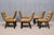 Vintage Dining Chairs in Lacquered Wood by Melchiorre Bega, 1930s, Set of 6 For Sale - Image 3 of 17