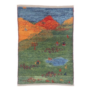 Vintage Persian Gabbeh Rug, 03'04 X 04'10 For Sale