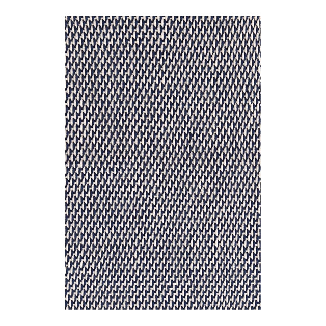 Dash & Albert by Annie Selke Two-Tone Rope Navy/Ivory Indoor/Outdoor Rug, 6' x 9' For Sale