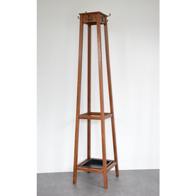 English Arts and Crafts Oak Coat Stand from Astrola, 1930 For Sale - Image 15 of 15