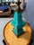 Green 1950s Pair of Ceramic and Brass Table Lamps by Edwin Cole for Stiffel Mid Century For Sale - Image 8 of 17
