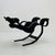 Contemporary Mid-Century Black Fabric Gravity Rocking Lounge Chair by Peter Opsvik for Stokke, 1980s For Sale - Image 3 of 11
