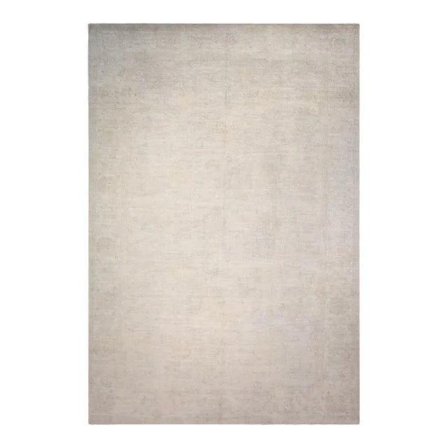 Handwoven Oushak Style Area Rug 12’3″ X 17’5″ - For Sale
