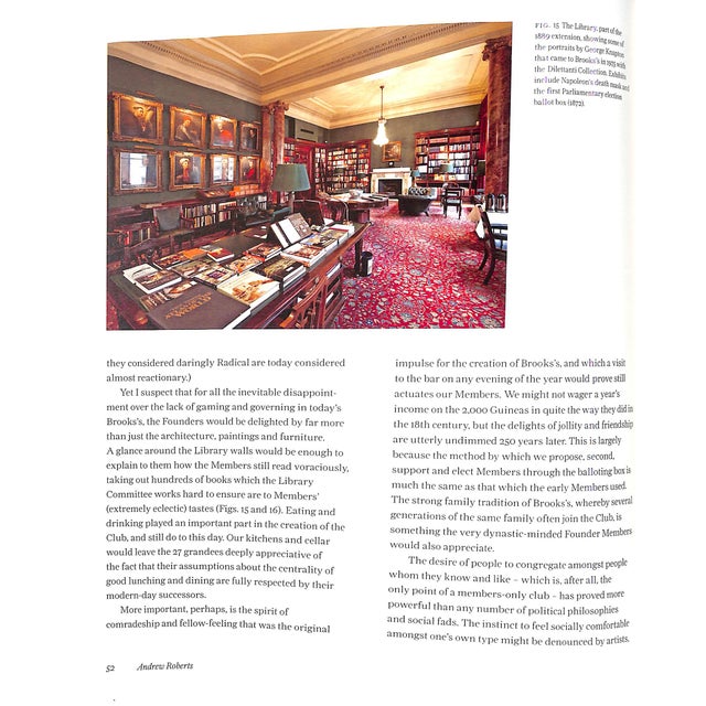 2010s "Brooks's 1764-2014: The Story of a Whig Club" 2013 Sebag-Montefiore, Charles, Crook, Joe Mordaunt & Joseph Mordaunt For Sale - Image 5 of 6