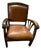 Vintage Bridge Chair in Leather, 1930s For Sale