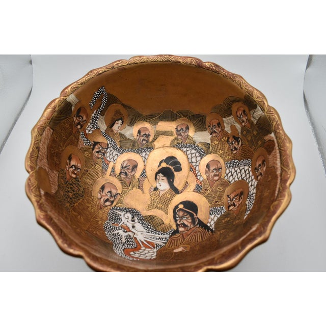 Late 19th Century Japanese Meiji Pedestal Satsuma Bowl For Sale - Image 5 of 13