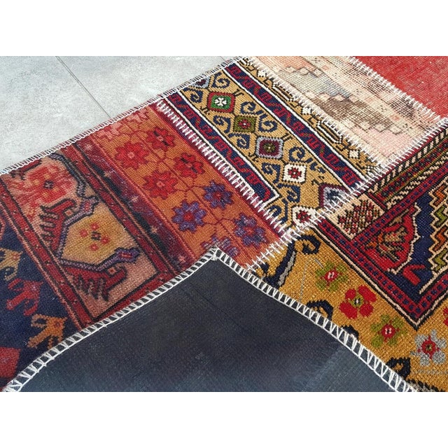 Turkish Mid 20th Century Bohemain Handknotted Wool Runner For Sale - Image 3 of 10