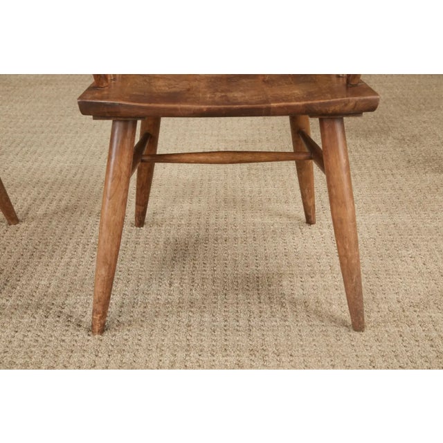 Mid-Century Willett Furniture Company Solid Cherry Spindle-Back Armchairs For Sale In Los Angeles - Image 6 of 18