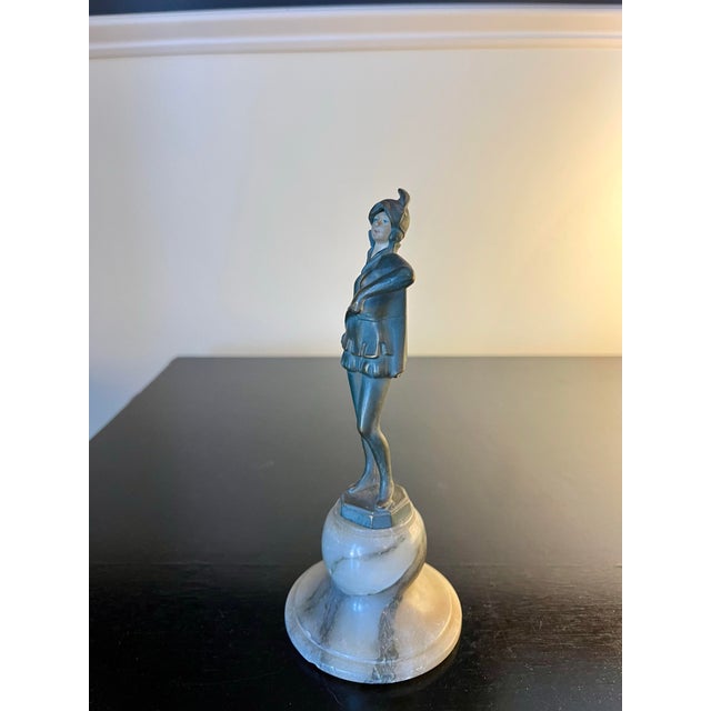 Vintage French Art Deco Bronze Soldier on Marble Base For Sale - Image 10 of 10