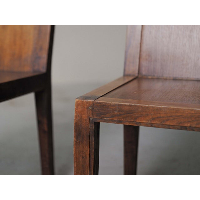 Modern Architectural Oak Chairs, France, 1970, Set of 6 For Sale - Image 3 of 18