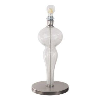 Italian Murano and Crystal Glass Lamp For Sale