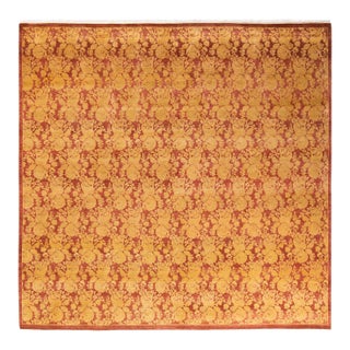 Mogul Hand-Knotted Area Rug - Pink, 8' 0" x 8' 2" For Sale