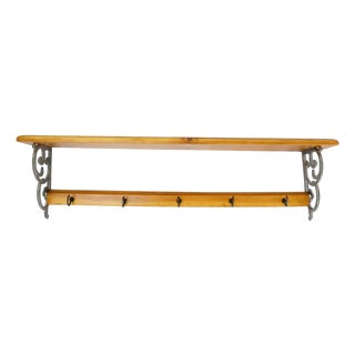 1930s Industrial Kitchen Wall Shelf For Sale