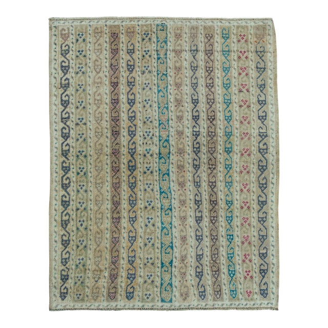 Turkish Vintage Rug 3'2" x 4' #20795 For Sale