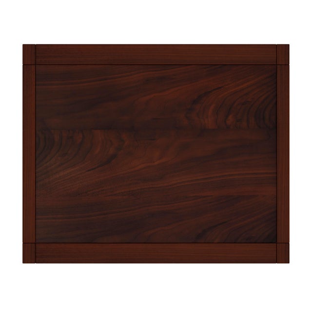 Wood Lark 21 in. W Wood 2 Drawer Nightstand with Open Storage Shelf, Walnut For Sale - Image 7 of 8