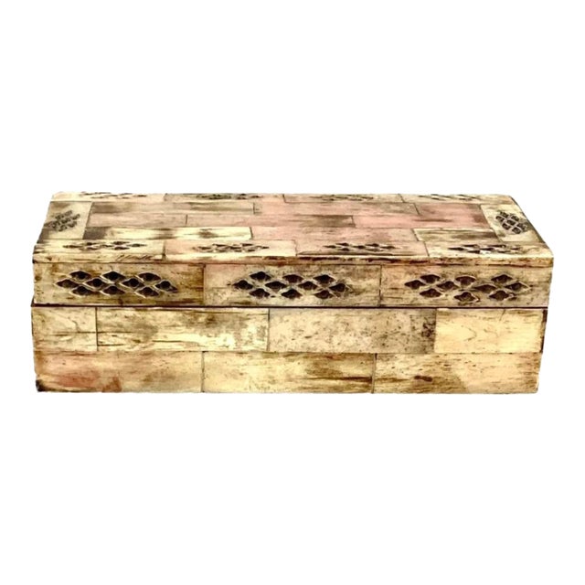 20th Century Tessellated Bone Trinket Box For Sale