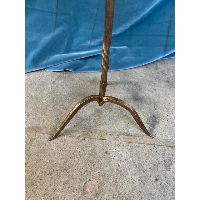 Small Mid Century Modern Style Metal Drinks Table With Pointed Feet For Sale - Image 9 of 11