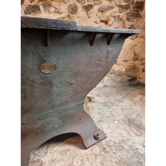 Wood Antique Early 20th Century Industrial French Table with Cast Iron Base and Pine Top For Sale - Image 7 of 18