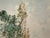 Original watercolor on textured paper depicting a quiet woodland stream with reflective water, tall trees, rocky banks and...