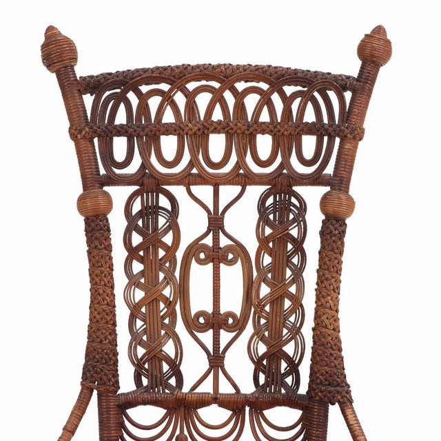 A Heywood Wakefield Wicker Chair, C. 1890. For Sale In Philadelphia - Image 6 of 7