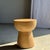 Brutalist Side Table with Hemispherical Top in Beige Mango Wood, 1980s For Sale - Image 3 of 18