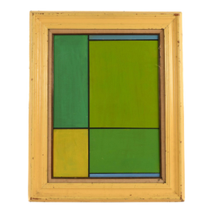 Framed Signed Untitled 1974 Geometric Painting Attributed to Ludwig Sander