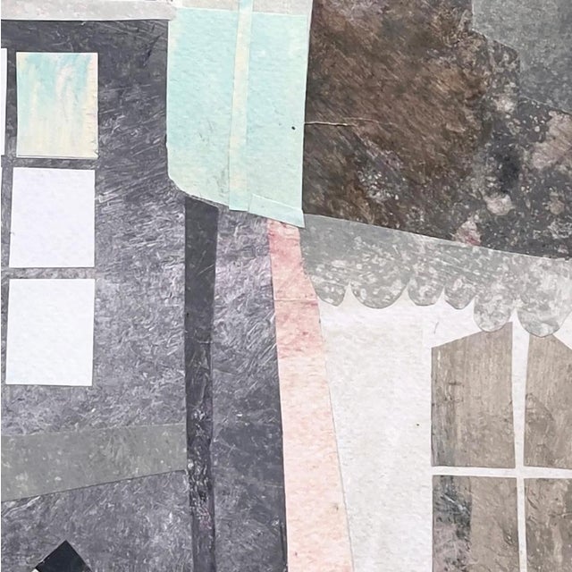 2020s My Home Town - Original Architectural Mixed Media Paper Collage by Maria C Bernhardsson For Sale - Image 5 of 6