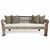Vintage Washed Teak Carved Outdoor / Indoor Bench For Sale - Image 9 of 9