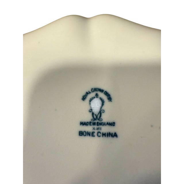 Royal Crown Derby Porcelain Mid 20th Century Royal Crown Derby Mikado Blue and White Dish For Sale - Image 4 of 4