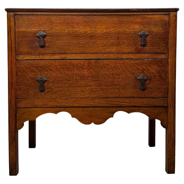 Antique 20th Century Golden Oak Chest of Drawers For Sale - Image 12 of 12
