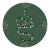 Thistle And Snake Evergreen Vegan Leather Round Pebble Placemat, Set of 4 For Sale