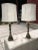 1940s Pair of Japanese Bronze & Marble Column Table Lamps With Original Shades For Sale - Image 5 of 13