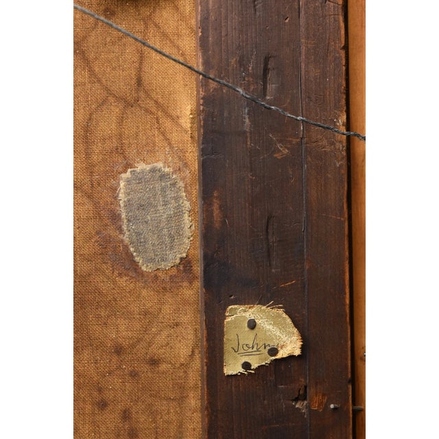 19th Century Fine 19th Century Oil on Canvas Painting Floral Still Life Flowers on a Ledge For Sale - Image 5 of 9