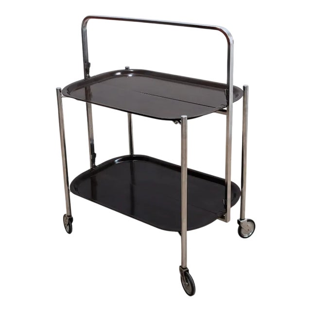 Vintage Foldable Serving Trolley, 1960s For Sale