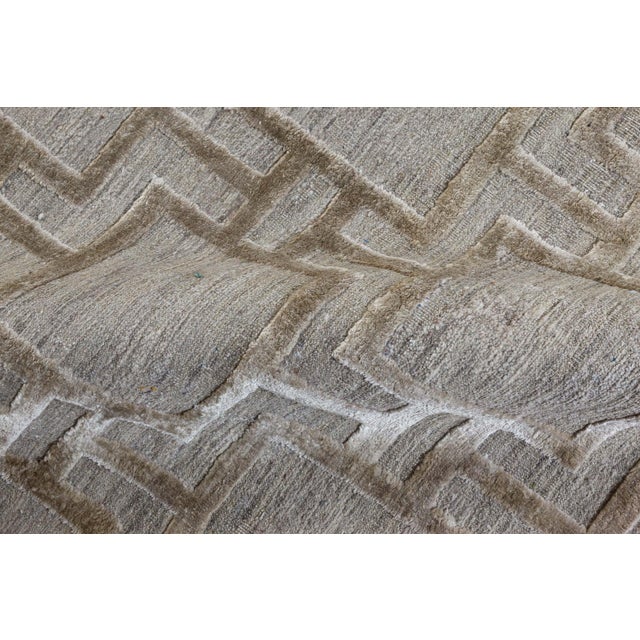 Modern Geo Henley silk and wool rug by Doris Leslie Blau Size: 12'0" × 17'0" (365 × 518 cm). This stunning geometric rug...