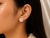 Traditional Late 20th Century 14K Pink Rose Gold Diamond Flower Stud Earrings, Pair For Sale - Image 3 of 3
