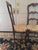 2 Vintage French Provincial Ladder Back Walnut Rush Seat Chairs For Sale - Image 10 of 13