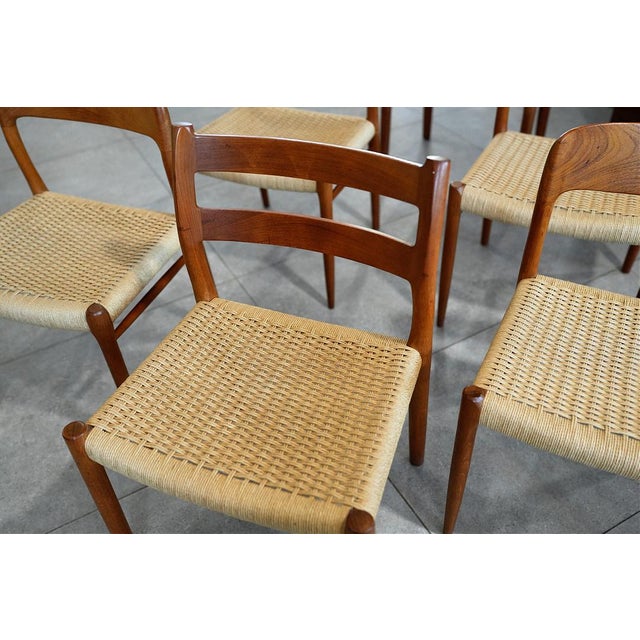 1960s MCM Dining Chairs by Niels Otto Møller for j.l. Møllers Møbelfabrik — Set of 6 (4 Model 75 & 2 Model 84) For Sale - Image 9 of 17