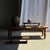 Small, low bench in antique Indonesian teak. Height: 14 cm; Length: 50 cm; Width: 20 cm. Solid antique teak, thick top...