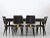 A unique mid-century Italian chinoiserie dining table and six dining chairs, designed by Umberto Mascagni for Harrods....