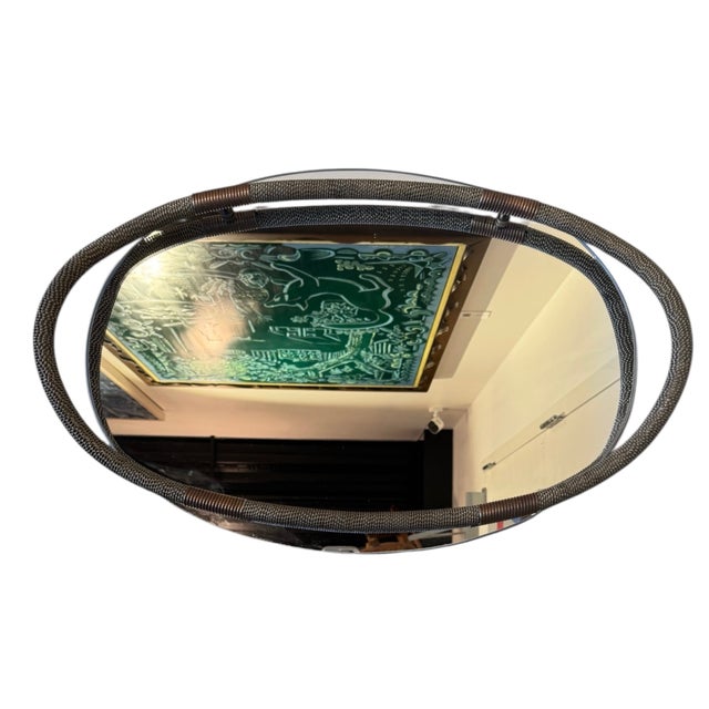 1930s Vintage Art Deco Mirrored Tray Attributed to Fontana Arte For Sale - Image 5 of 13