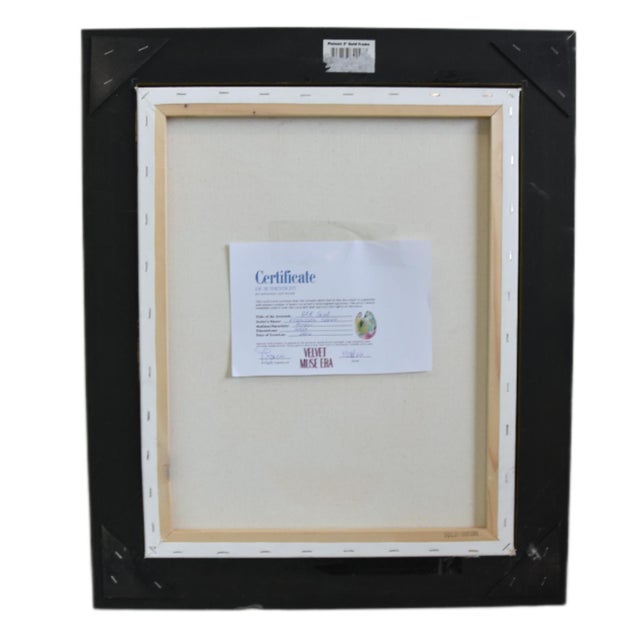 Bold Impressionist Expressionist Woman Portrait Painting Including the Antiqued Gold Wood Frame For Sale - Image 4 of 5
