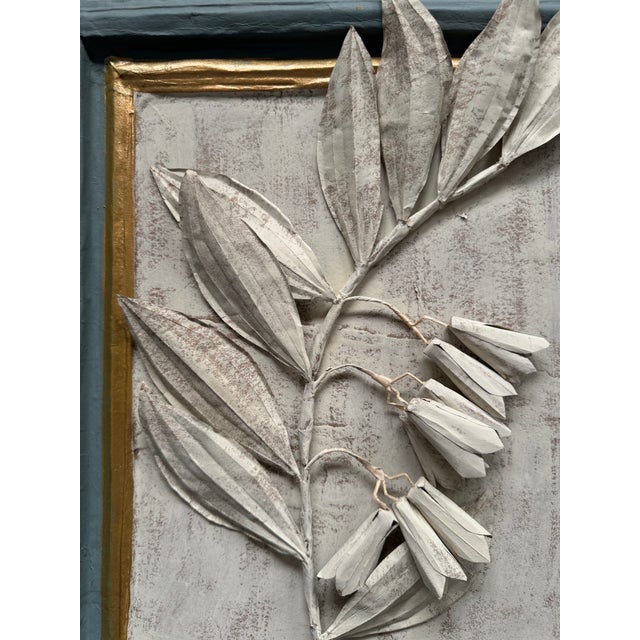 Early 21st Century Three-Dimensional Papier Mache' Botanical Art in Papier Mache Frame For Sale - Image 5 of 9