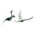 1920s Pair of Large Japanese Bronze Garden Duck Sculptures – Verdigris Patina, Life-Size Waterfowl Statues For Sale