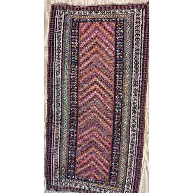Tribal Antique Turkish Kilim Flat Weave, C-1900's For Sale - Image 3 of 10