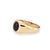 Vintage Black Onyx Cabochon Ring Sz 8.5 14k Yellow Gold Signet Fine Jewelry For Sale - Image 4 of 7